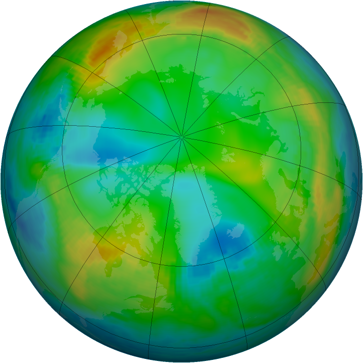 Arctic ozone map for 02 December 1980